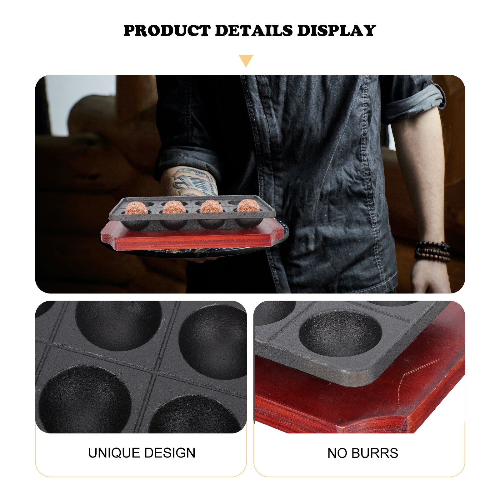 1Set Food-Grade Iron Takoyaki  - огляд і ціна Takoyaki Grill Plate