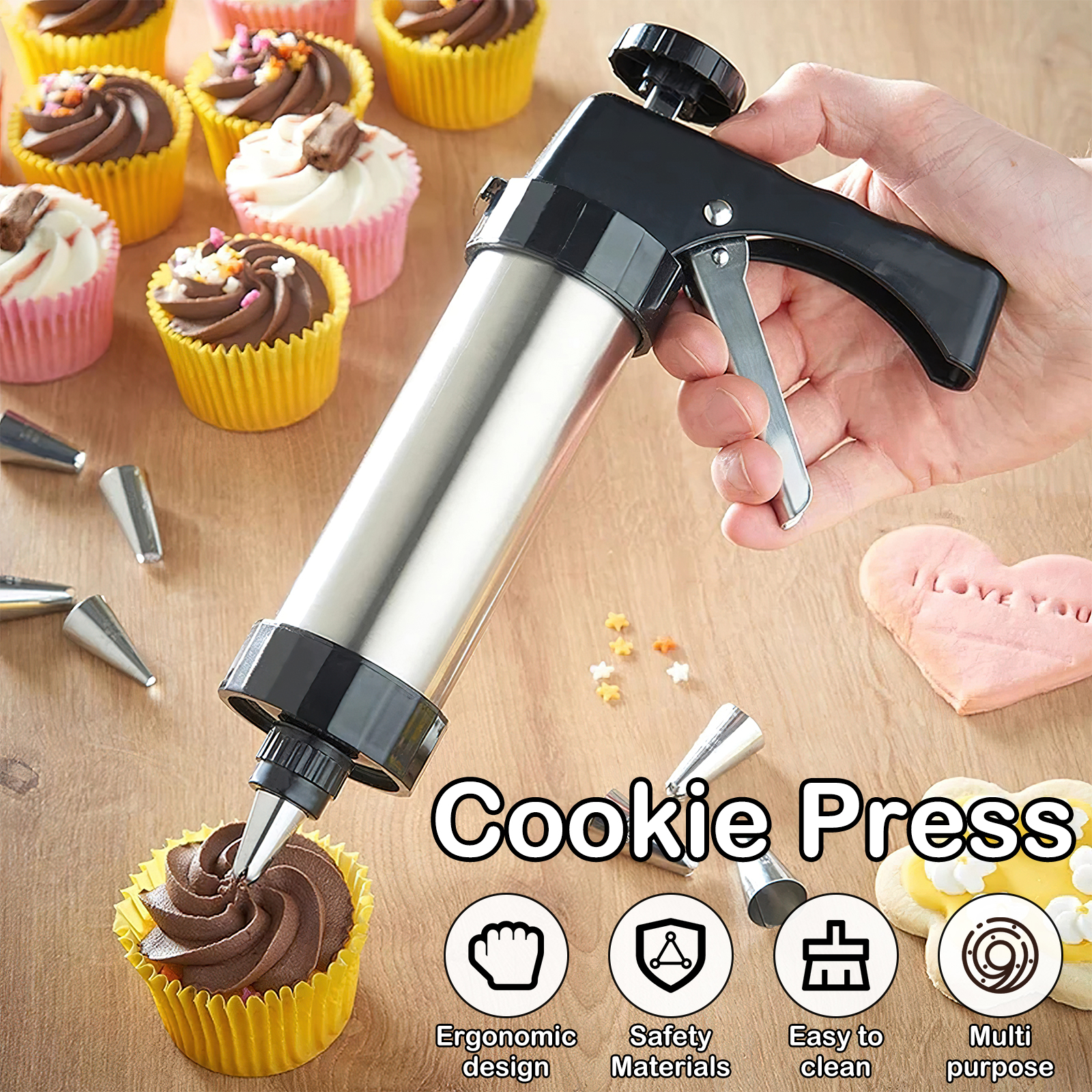 GMOX Cookie Press Gun and Tips - огляд і ціна Churros Maker Gun
