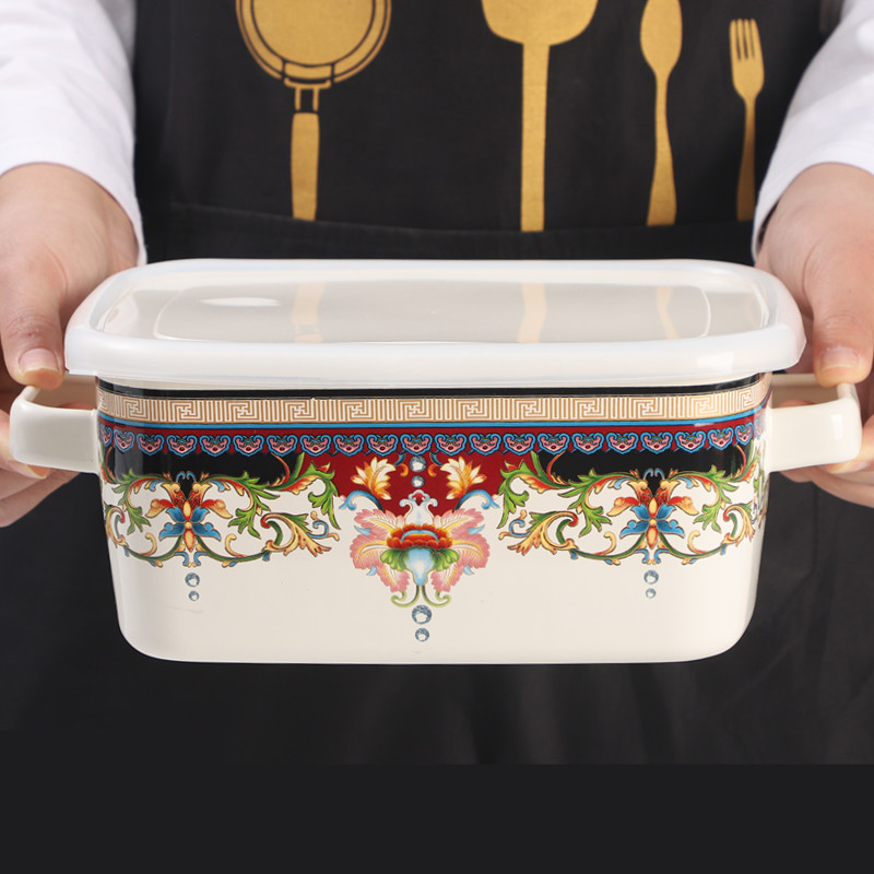 Enamel Salad Fruit Square Bowl - огляд і ціна Dim Sum Basket