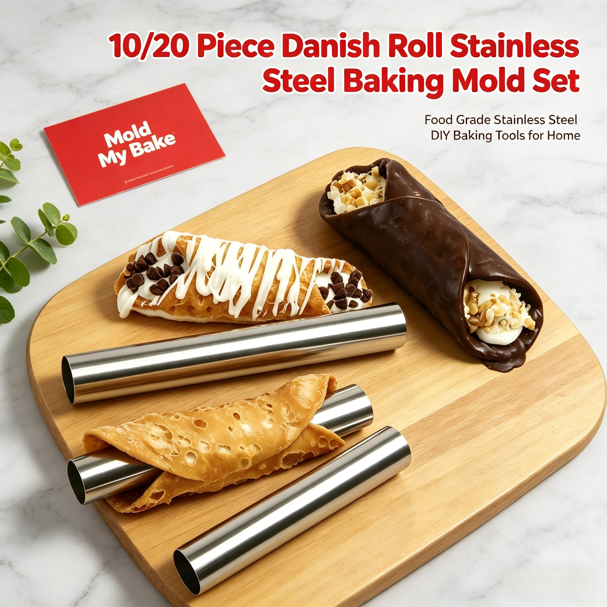 Cannoli Tubes Set, 10/20Pcs Fo - огляд і ціна Danish Pancake Pan