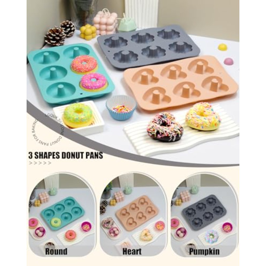3 Pack Silicone Donut Pan for  - огляд і ціна Donut Mold Silicone