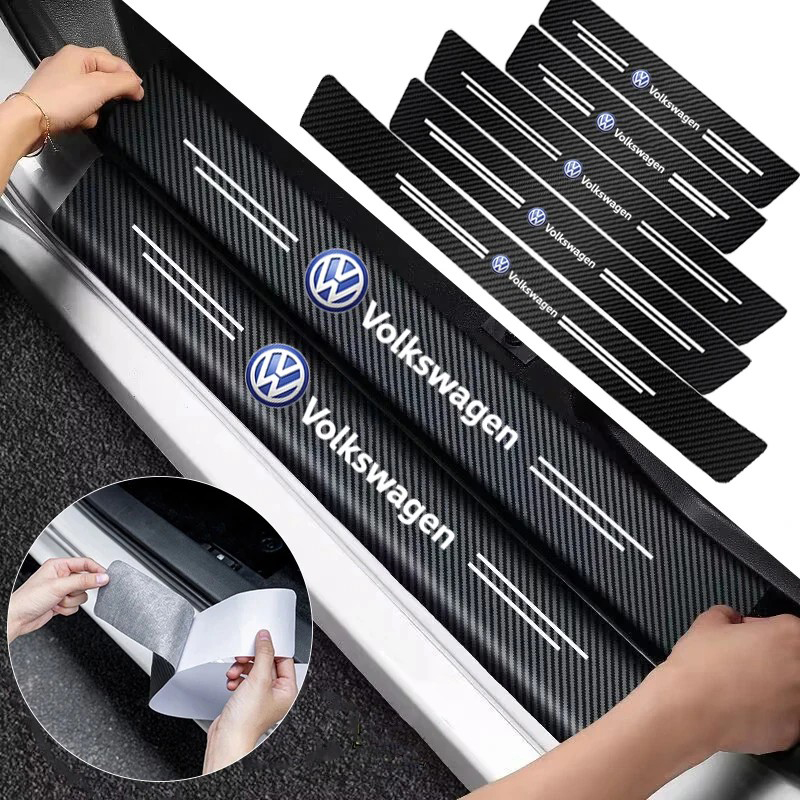 New Car Door Sill Plate Sticke - огляд і ціна Crepe Pan Carbon