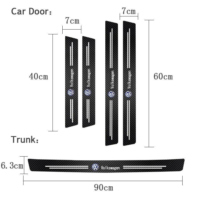 New Car Door Sill Plate Sticke - огляд і ціна Crepe Pan Carbon